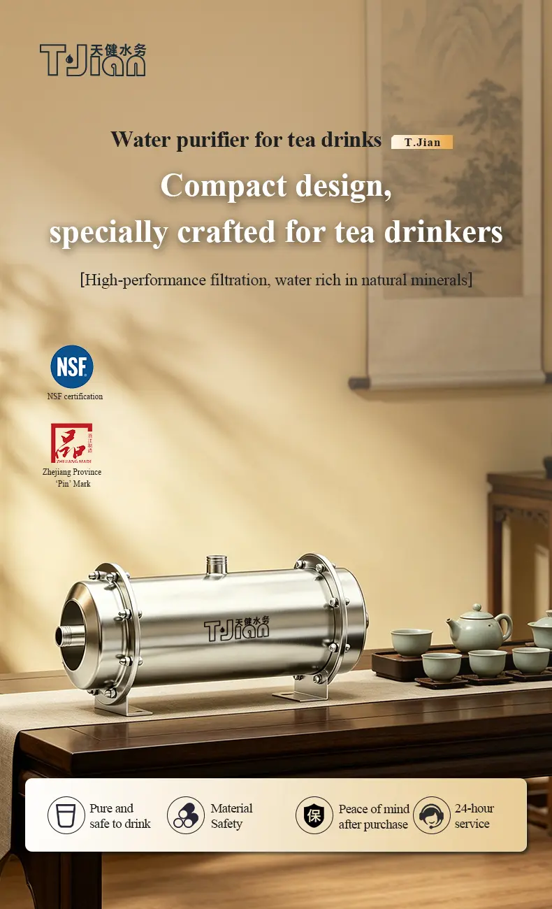desktop tea water purifier 1lmin flow, ceramic membrane filtration, non electric & zero waste 07