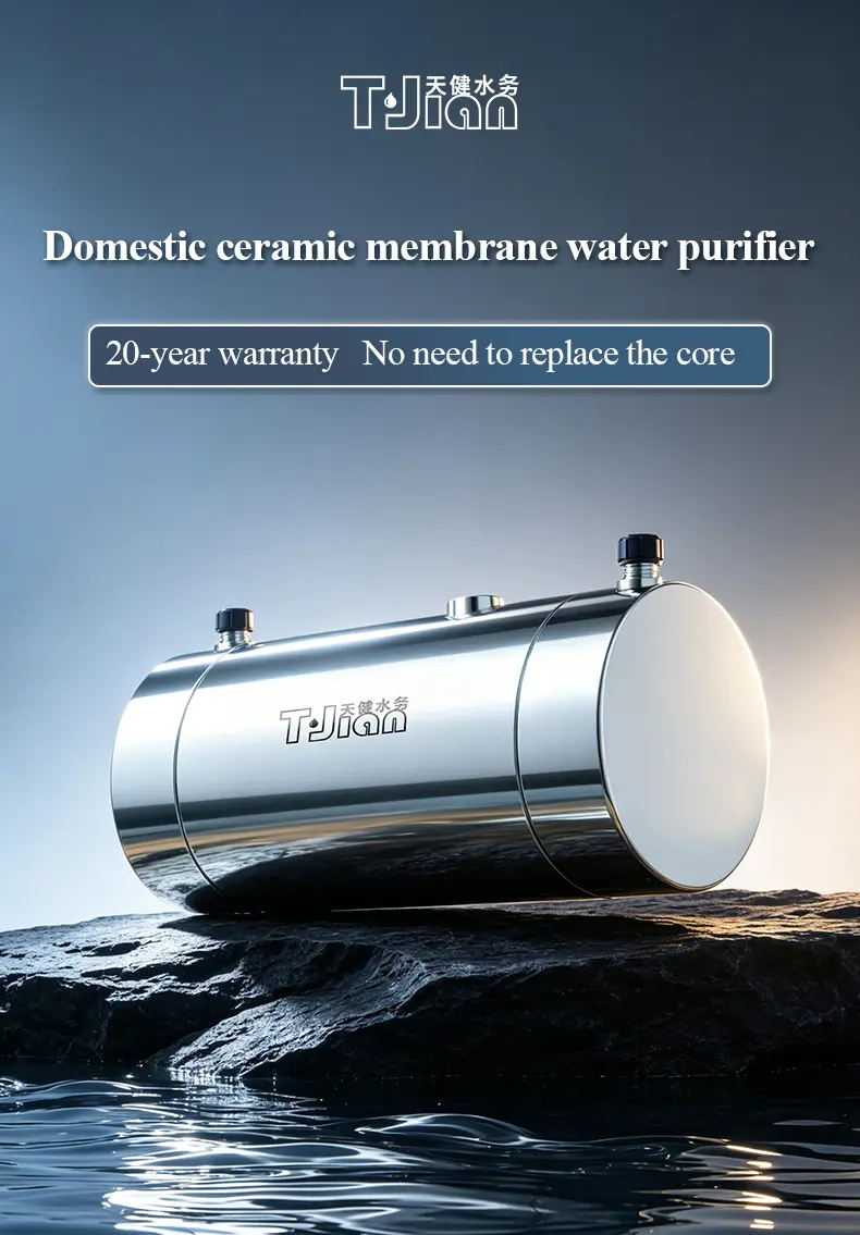 dual mode countertopunder sink stainless steel water purifier 4lmin high flow, ceramic membrane filtration, mineral retaining for home & baby 07