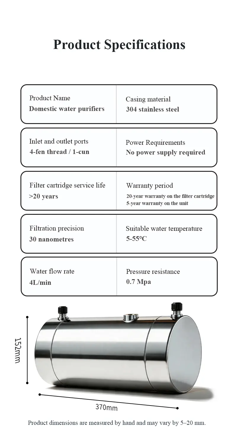 dual mode countertopunder sink stainless steel water purifier 4lmin high flow, ceramic membrane filtration, mineral retaining for home & baby 11