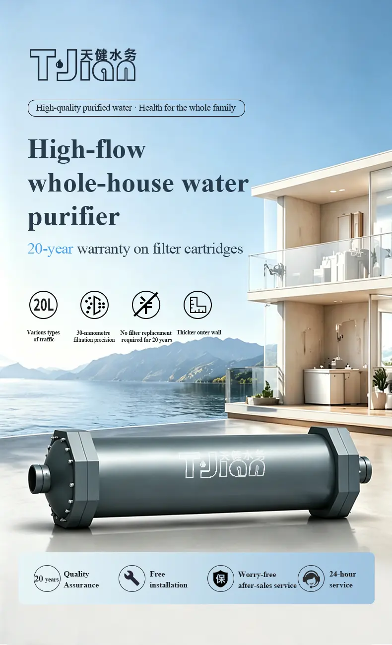 whole house central water purifier 12 40lmin ultra flow, smart auto backwash, ceramic membrane filter with 20 year warranty 06