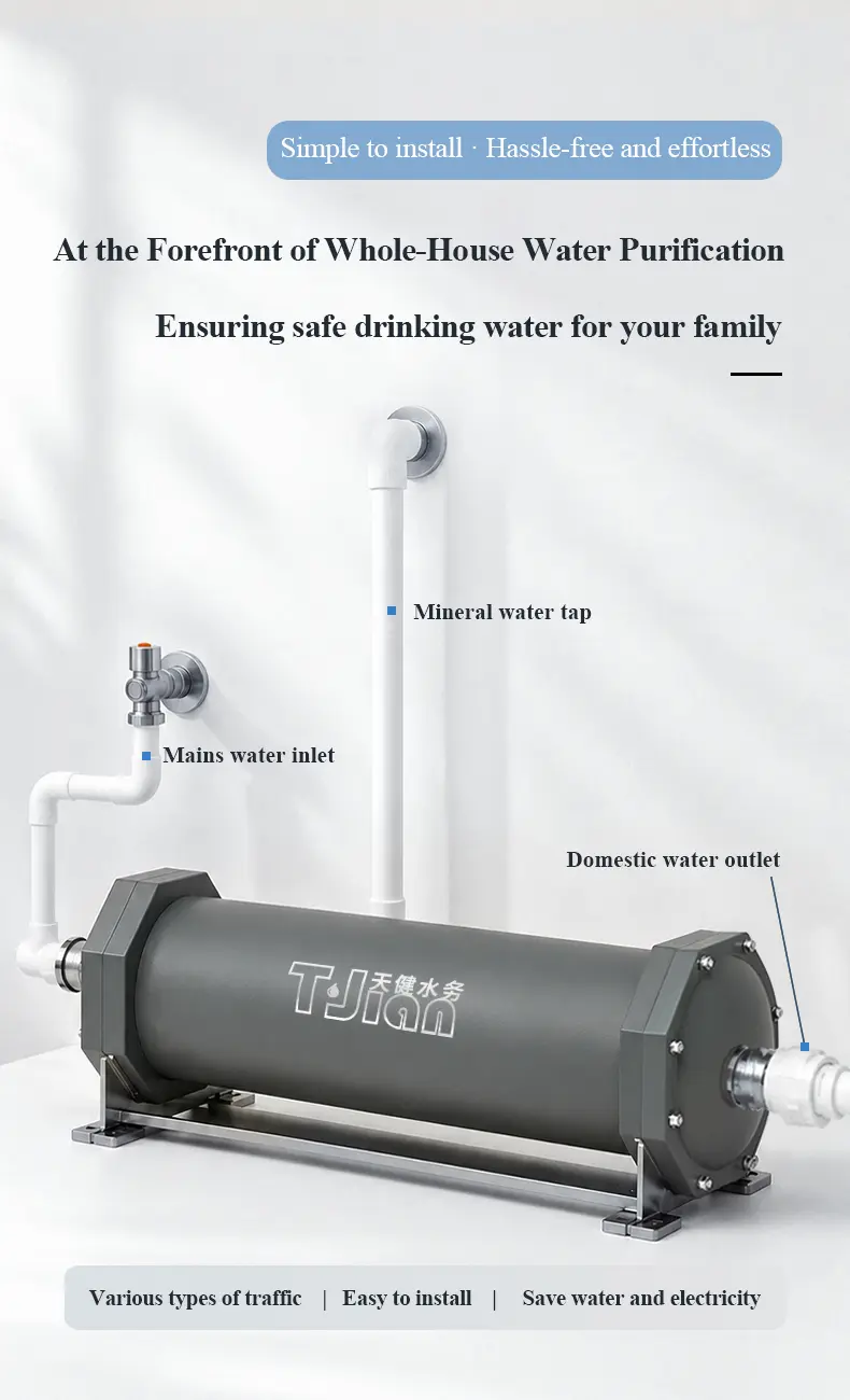 whole house central water purifier 12 40lmin ultra flow, smart auto backwash, ceramic membrane filter with 20 year warranty 07